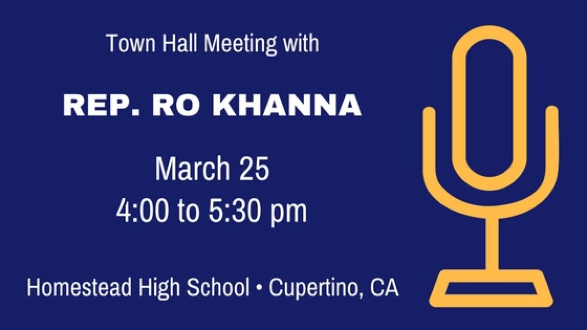 March 25 Khanna town hall